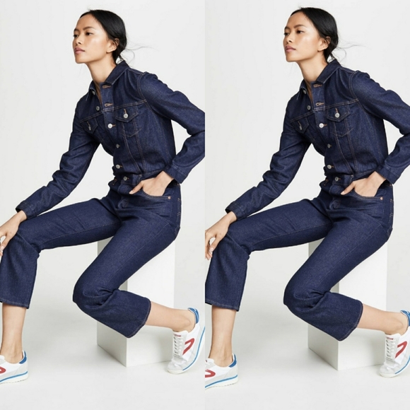 NWT Levi's KickFlare Jumpsuit Player Stretch Denim - Picture 1 of 5